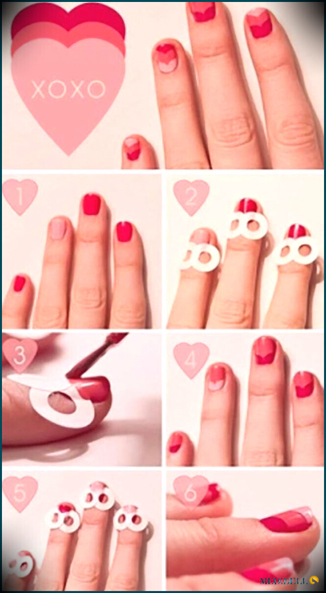 Tutorial de diseño de uñas cortas de Heart Inception