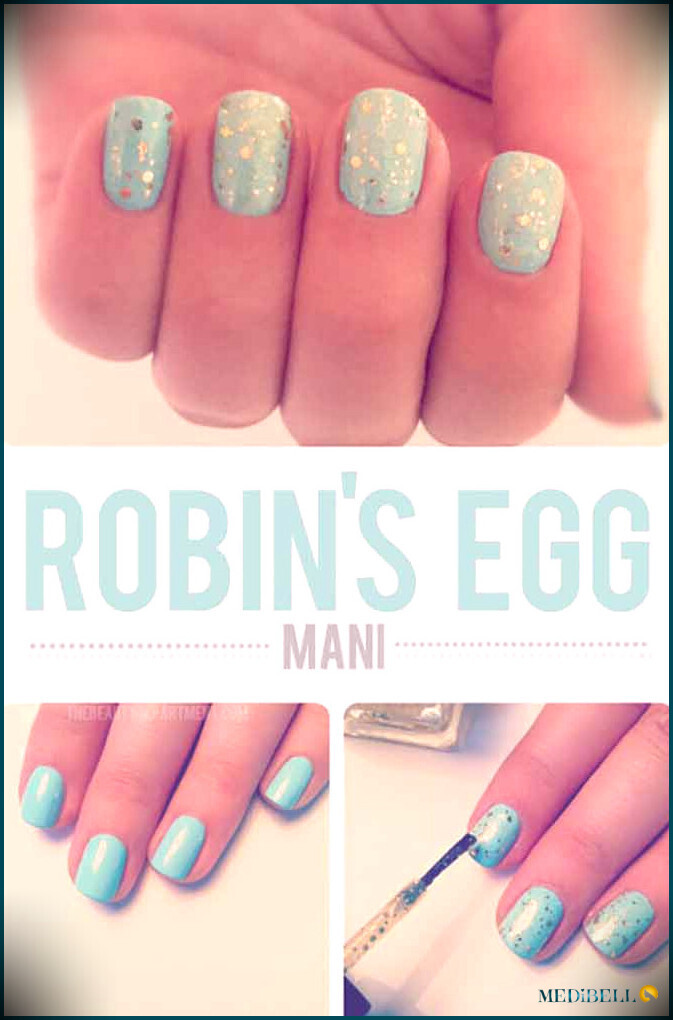 Tutorial de diseño de uñas cortas del huevo de Robin