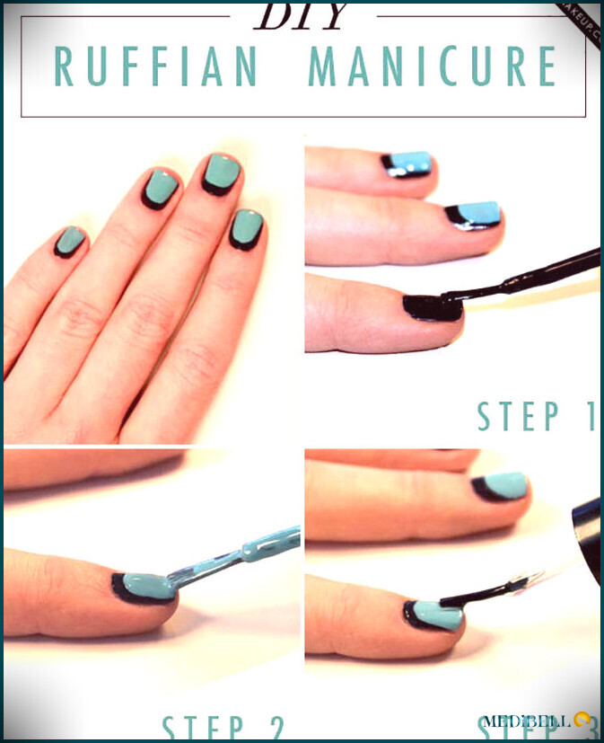 Tutorial de diseño de uñas cortas de manicura Ruffian