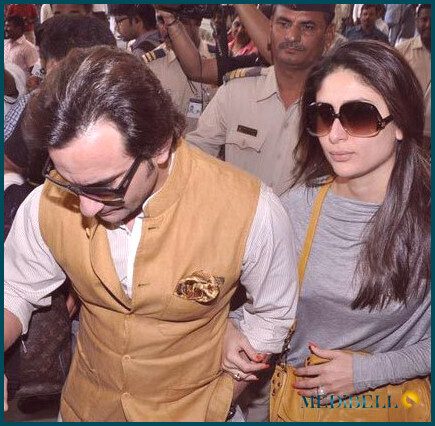 Kareena Kapoor sin look de maquillaje con Saif Ali Khan