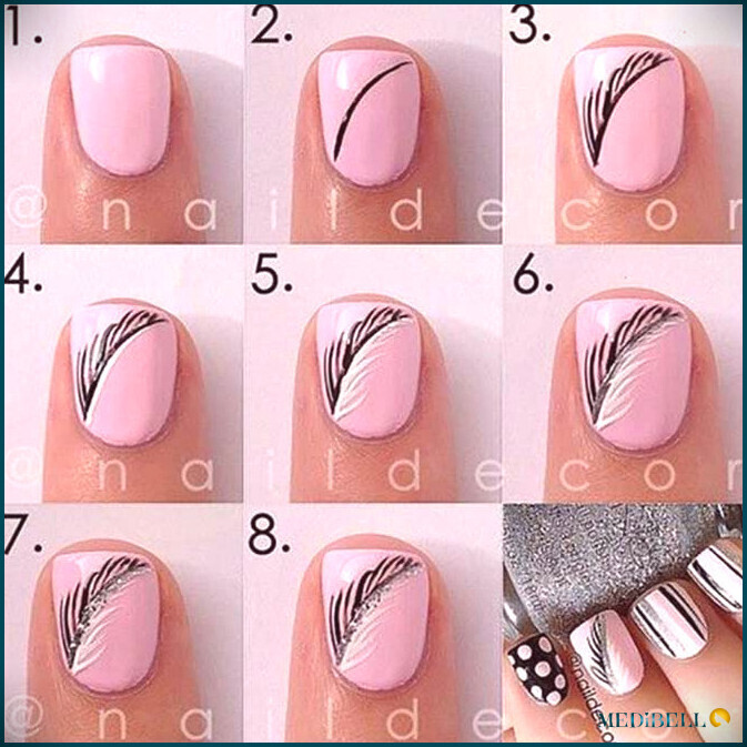 Tutorial de diseño de uñas cortas rosas otoñales