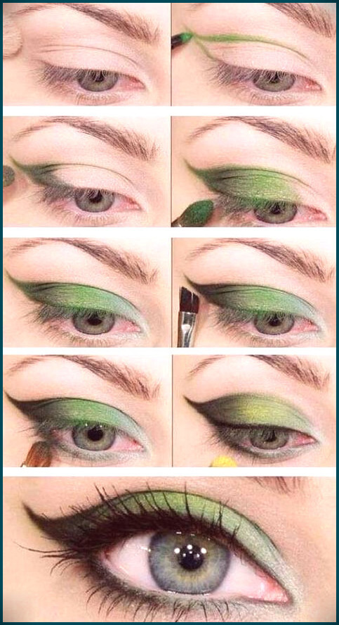 Tutorial de maquillaje para ojos verde hoja