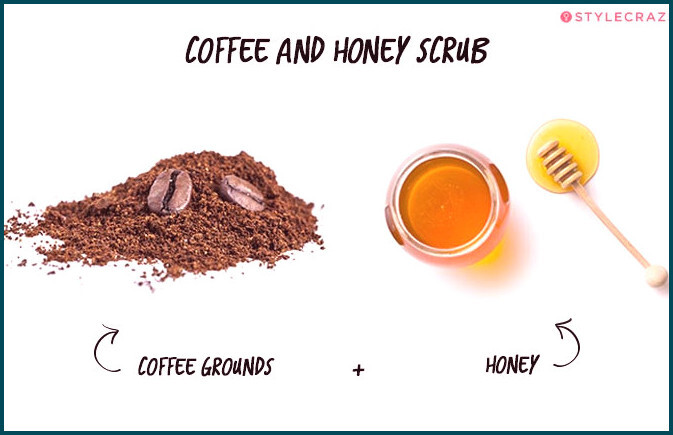Exfoliante casero de café y miel