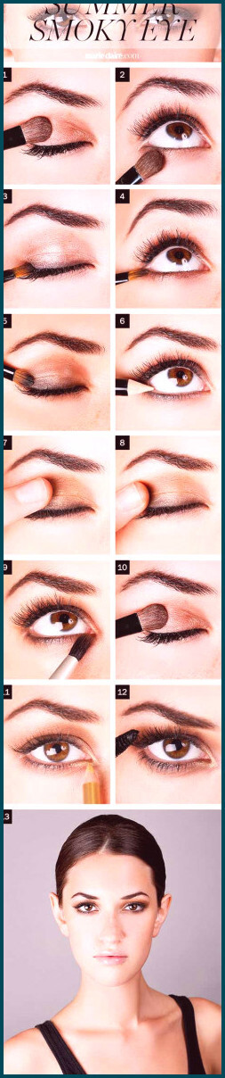 Bronze smokey eye makeup tutorial