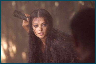 Aishwarya Rai sin maquillaje en la película Raavan