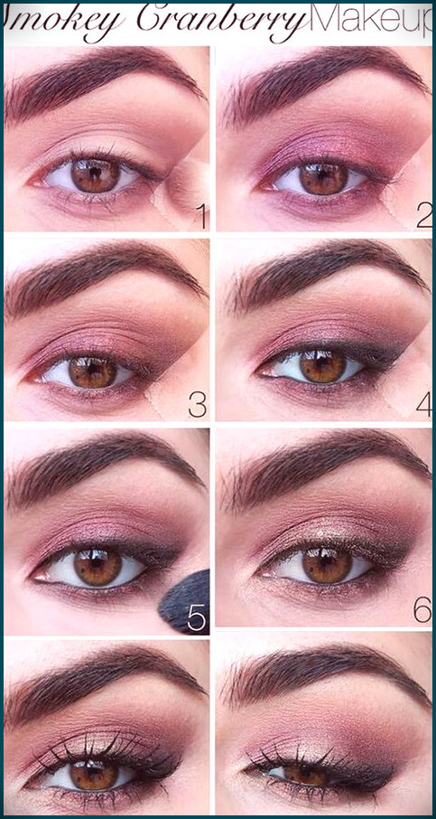 Pink smokey eye makeup tutorial