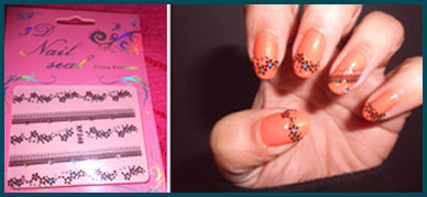 Lace nail art stickers