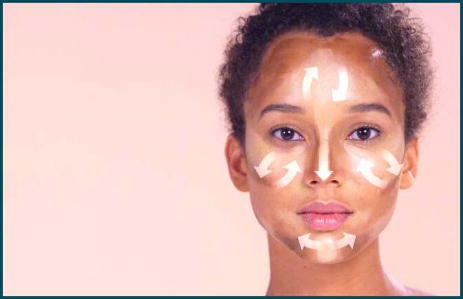 Step 3 of how to contour an oval and oblong face