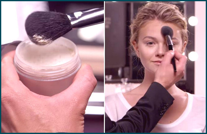 Step 5 of how to contour a heart-shaped face