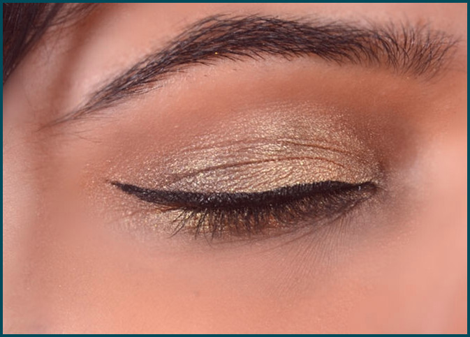 Step 6 of gold eye makeup