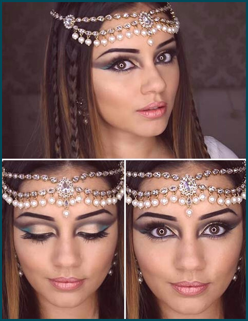 Egyptian eye makeup look